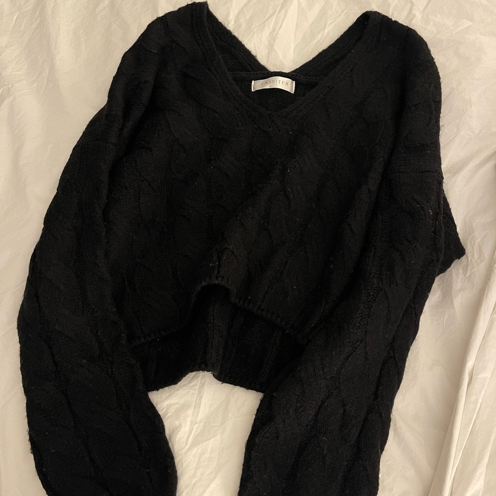 Lassiter Black Knit Sweater